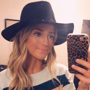 Lulu’s Floppy, Wide Brim, Black, Felt Hat